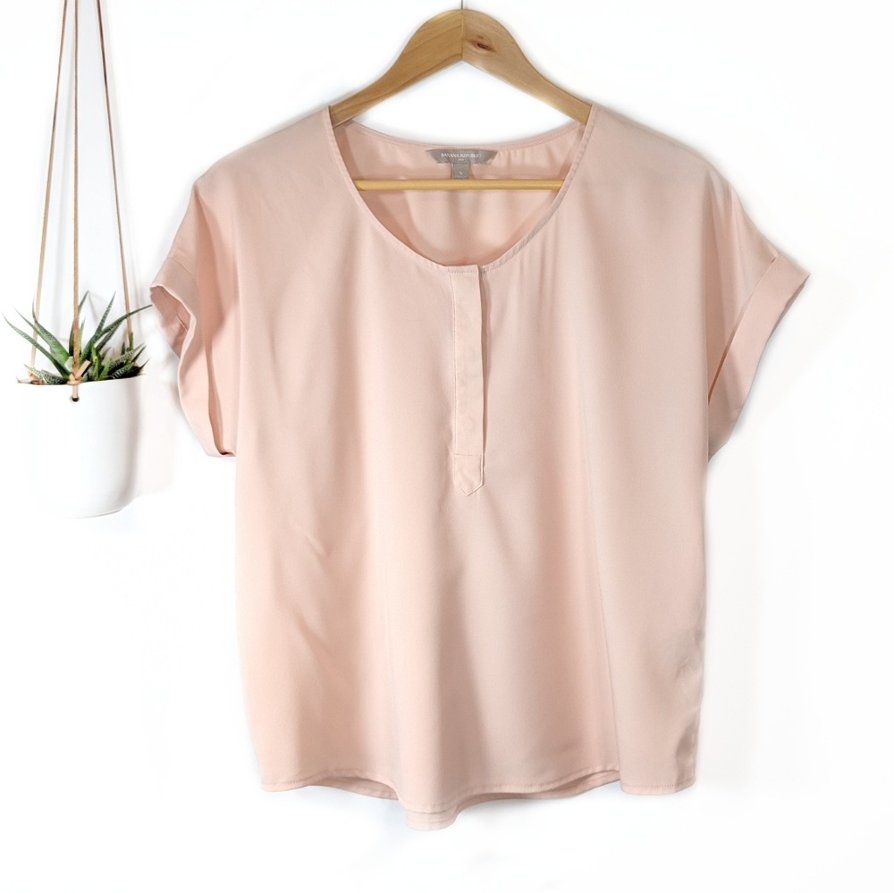 • banana republic • blush pink blouse